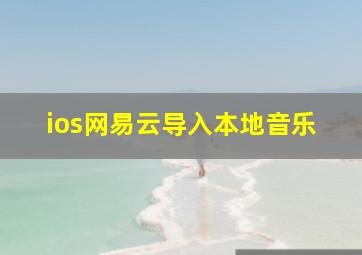 ios网易云导入本地音乐