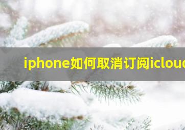 iphone如何取消订阅icloud