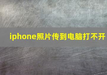 iphone照片传到电脑打不开