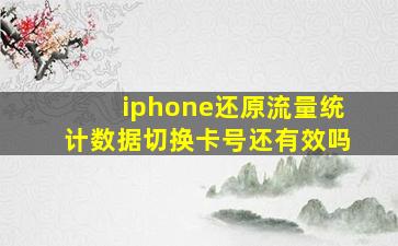 iphone还原流量统计数据切换卡号还有效吗