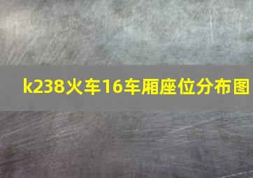 k238火车16车厢座位分布图