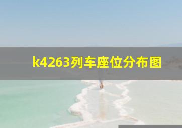 k4263列车座位分布图