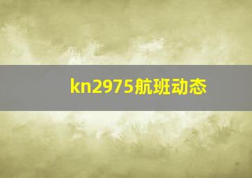 kn2975航班动态