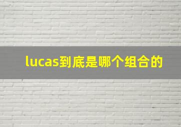 lucas到底是哪个组合的