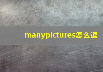 manypictures怎么读