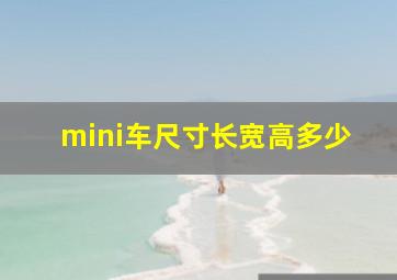 mini车尺寸长宽高多少