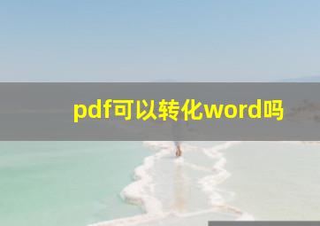 pdf可以转化word吗