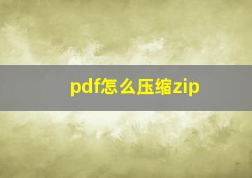 pdf怎么压缩zip