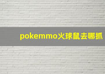 pokemmo火球鼠去哪抓