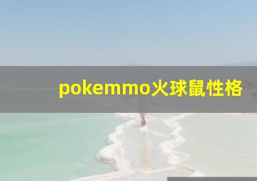 pokemmo火球鼠性格