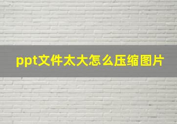 ppt文件太大怎么压缩图片