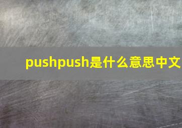 pushpush是什么意思中文