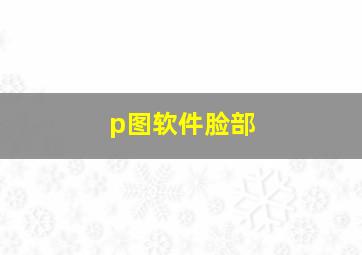 p图软件脸部