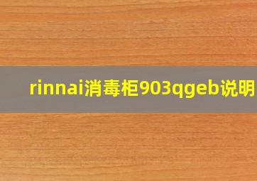 rinnai消毒柜903qgeb说明书