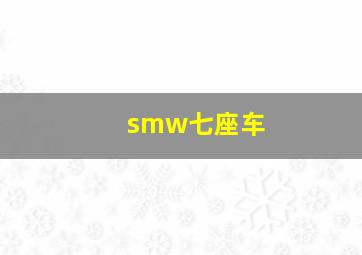 smw七座车