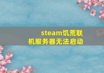 steam饥荒联机服务器无法启动