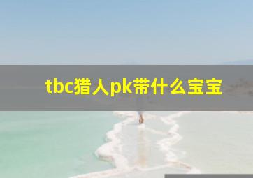 tbc猎人pk带什么宝宝