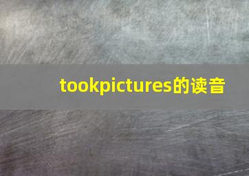 tookpictures的读音