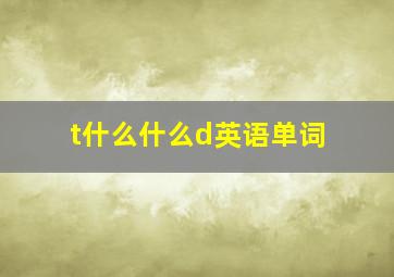 t什么什么d英语单词