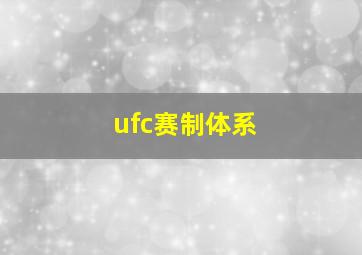 ufc赛制体系