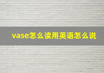 vase怎么读用英语怎么说