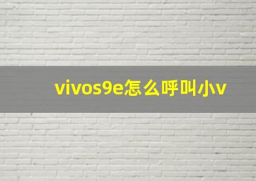 vivos9e怎么呼叫小v