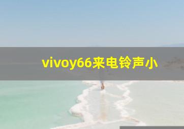 vivoy66来电铃声小