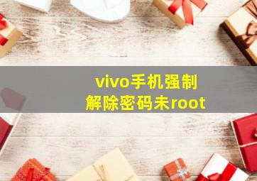 vivo手机强制解除密码未root