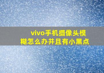 vivo手机摄像头模糊怎么办并且有小黑点