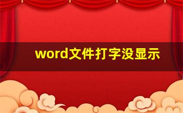 word文件打字没显示