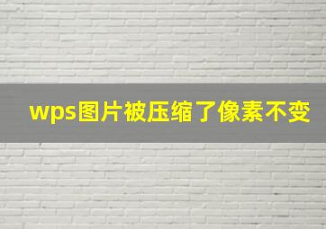 wps图片被压缩了像素不变