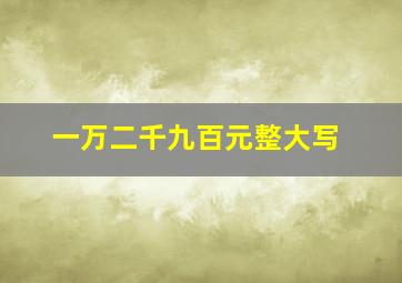 一万二千九百元整大写