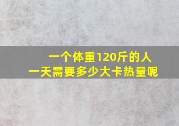 一个体重120斤的人一天需要多少大卡热量呢