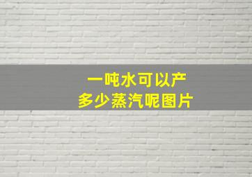 一吨水可以产多少蒸汽呢图片