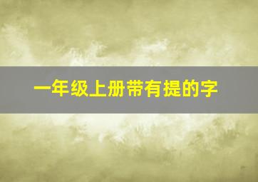 一年级上册带有提的字