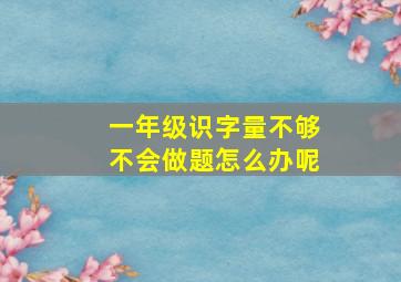 一年级识字量不够不会做题怎么办呢