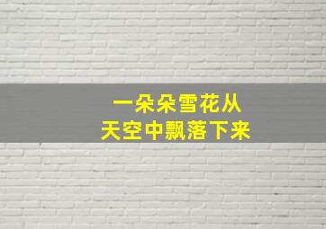 一朵朵雪花从天空中飘落下来