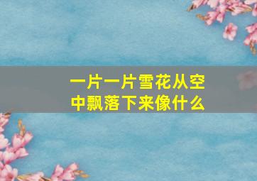 一片一片雪花从空中飘落下来像什么