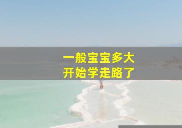 一般宝宝多大开始学走路了