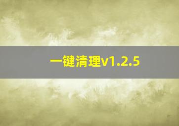 一键清理v1.2.5