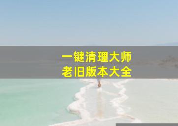 一键清理大师老旧版本大全