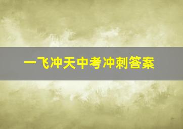 一飞冲天中考冲刺答案