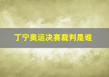 丁宁奥运决赛裁判是谁