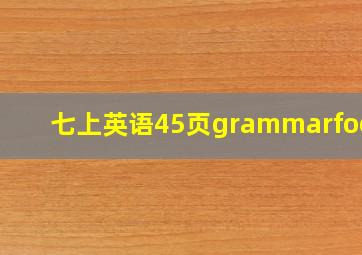 七上英语45页grammarfocus