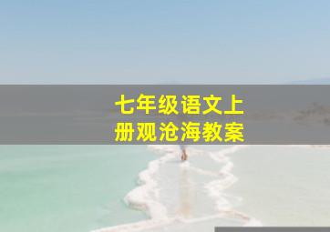 七年级语文上册观沧海教案