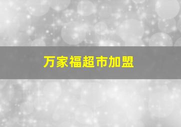 万家福超市加盟