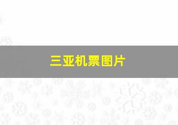 三亚机票图片