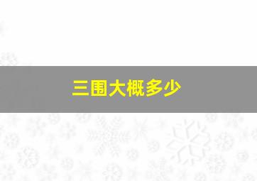 三围大概多少