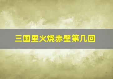 三国里火烧赤壁第几回