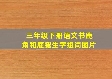 三年级下册语文书鹿角和鹿腿生字组词图片